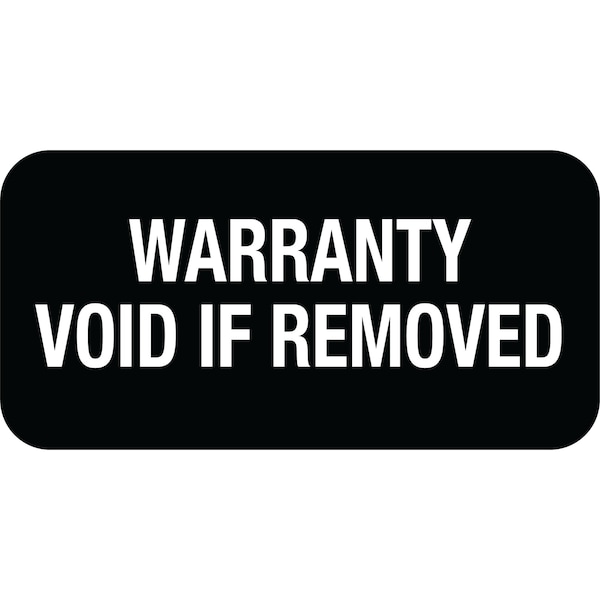Lustre-Cal VOID Label WARRANTY VOID Black 1.50in x 0.75in, 100PK 253774Vo0KWarr - main